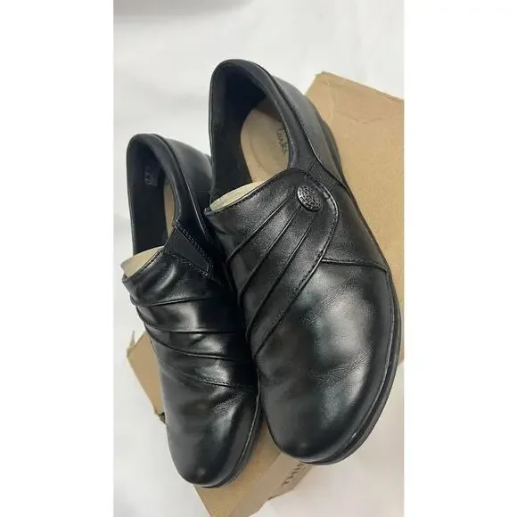 Clarks Women's Hope Roxanne Loafer, Black Leather, 8.5 M US - Picture 2 of 10